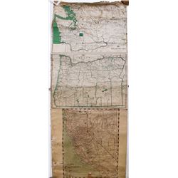 Maps of California, Nevada, Washington, and Oregon