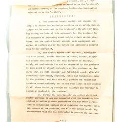 Hollywood Contract from RKO Studios