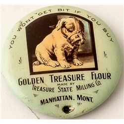 Golden Treasure Flour Pinback