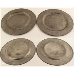 Two Early Pewter Plates