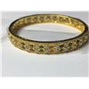 Image 2 : ONE 22KT YELLOW GOLD BANGLE 8.60MM WIDE WITH COLOURLESS CUBIC ZIRCONIA AND MULTI COLOR ENAMEL