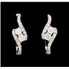Image 1 : 14KT White Gold 0.60ctw Diamond Earrings