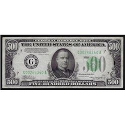1934A $500 Federal Reserve Note Chicago