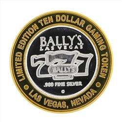 .999 Silver Ballys Las Vegas $10 Casino Gaming Token Limited Edition