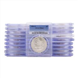 Lot of (20) 1884-O $1 Morgan Silver Dollar Coins PCGS MS63