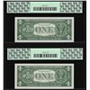 Image 2 : (2) Sequential 1957 $1 Silver Certificate STAR Notes PCGS Gem New 66PPQ