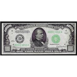 1934 $1000 Federal Reserve Note Cleveland