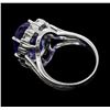 Image 3 : 14KT White Gold 7.97ct GIA Cert Tanzanite and Diamond Ring