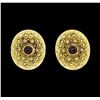 Image 1 : 14KT Yellow Gold 0.50ctw Garnet Earrings