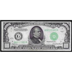 1934 $1000 Federal Reserve Note Chicago