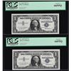 Image 1 : (2) Sequential 1957 $1 Silver Certificate Notes PCGS Gem New 66PPQ