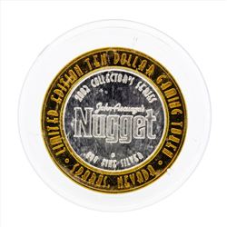.999 Silver Nugget Sparks Nevada $10 Casino Gaming Token Limited Edition