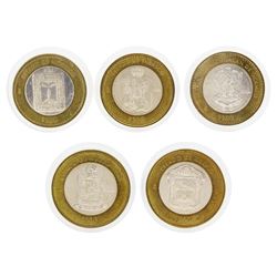 Lot of (5) 2004 Mexico 100 Pesos Bi-Metallic Coins