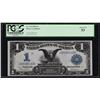 Image 1 : 1899 $1 Black Eagle Silver Certificate Note PCGS About New 53