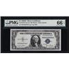 Image 1 : 1935D $1 Silver Certificate Note Narrow PMG Gem Uncirculated 66EPQ