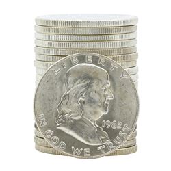 Roll of (20) 1962-D Brilliant Uncirculated Franklin Half Dollar Coins