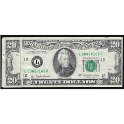 1977 $20 Federal Reserve Note Gutterfold ERROR