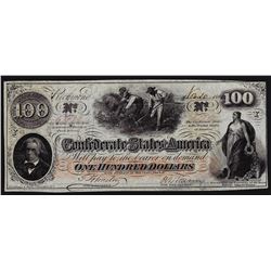 1862 $100 The Confederate States of America Note