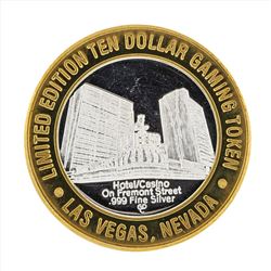 .999 Silver Four Queens Casino hotel Las Vegas $10 Casino Gaming Token Limited E