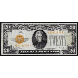 1928 $20 Gold Certificate Note