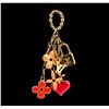 Image 1 : Louis Vuitton Pink Flowers and Heart Charm Pendant Necklace