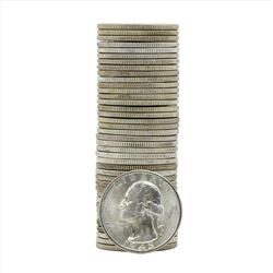 Roll of (40) 1945-D Brilliant Uncirculated Washington Quarters