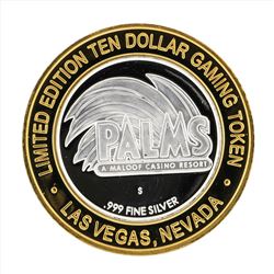 .999 Silver Palms A Maloof Casino Resort $10 Casino Gaming Token Limited Edition