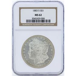 1883-S $1 Morgan Silver Dollar Coin NGC MS62