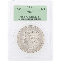 1885 $1 Morgan Silver Dollar Coin PCGS MS64