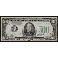 1934A $500 Federal Reserve Note New York