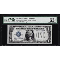 1928A $1 Silver Certificate Note PMG Choice Uncirculated 63EPQ