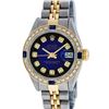 Image 1 : Rolex Ladies Two Tone 14KT Yellow Gold Sapphire and Diamond Datejust Wristwatch