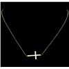 Image 2 : 14KT Yellow Gold Cross Necklace