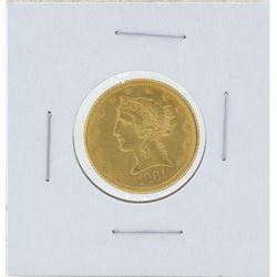 1881 $5 Liberty Head Half Eagle Gold Coin