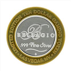 .999 Silver Bellagio Las Vegas $10 Casino Gaming Token Limited Edition