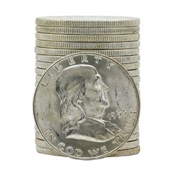 Roll of (20) 1953-D Brilliant Uncirculated Franklin Half Dollar Coins