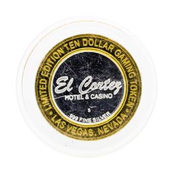 .999 Silver El Cortez Hotel and Casino $10 Casino Gaming Token Limited Edition