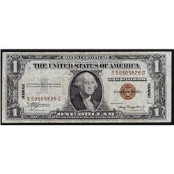 1935A $1 Silver Certificate WWII Emergency Hawaii Note