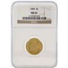 Image 1 : 1898 $5 Liberty Head Half Eagle Gold Coin NGC MS62