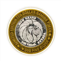 .999 Silver MGM Grand Las Vegas $10 Casino Gaming Token Limited Edition