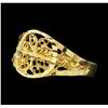 Image 2 : 14KT Yellow Gold Baby's Filigree Ring