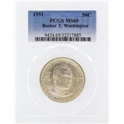 1951 Booker T Washington Memorial Commemorative Half Dollar Coin PCGS MS65
