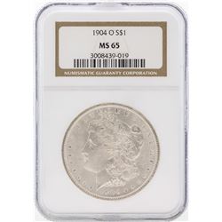 1904-O $1 Morgan Silver Dollar Coin NGC MS65