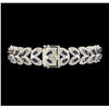 Image 3 : SILVER 5.67ctw Tanzanite and Diamond Bracelet