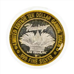 .999 Silver Flamingo Las Vegas $10 Casino Gaming Token Limited Edition