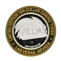 .999 Silver Palms A Maloof Casino Resort $10 Casino Gaming Token Limited Edition