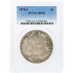 1878-S $1 Morgan Silver Dollar PCGS Graded MS63