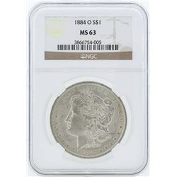 1884-O $1 Morgan Silver Dollar Coin NGC MS63
