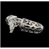Image 2 : 14KT White Gold 0.52ctw Diamond Ring