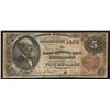 Image 1 : 1882 $5 Brown Back National Currency Woonsocket Rhode Island Note